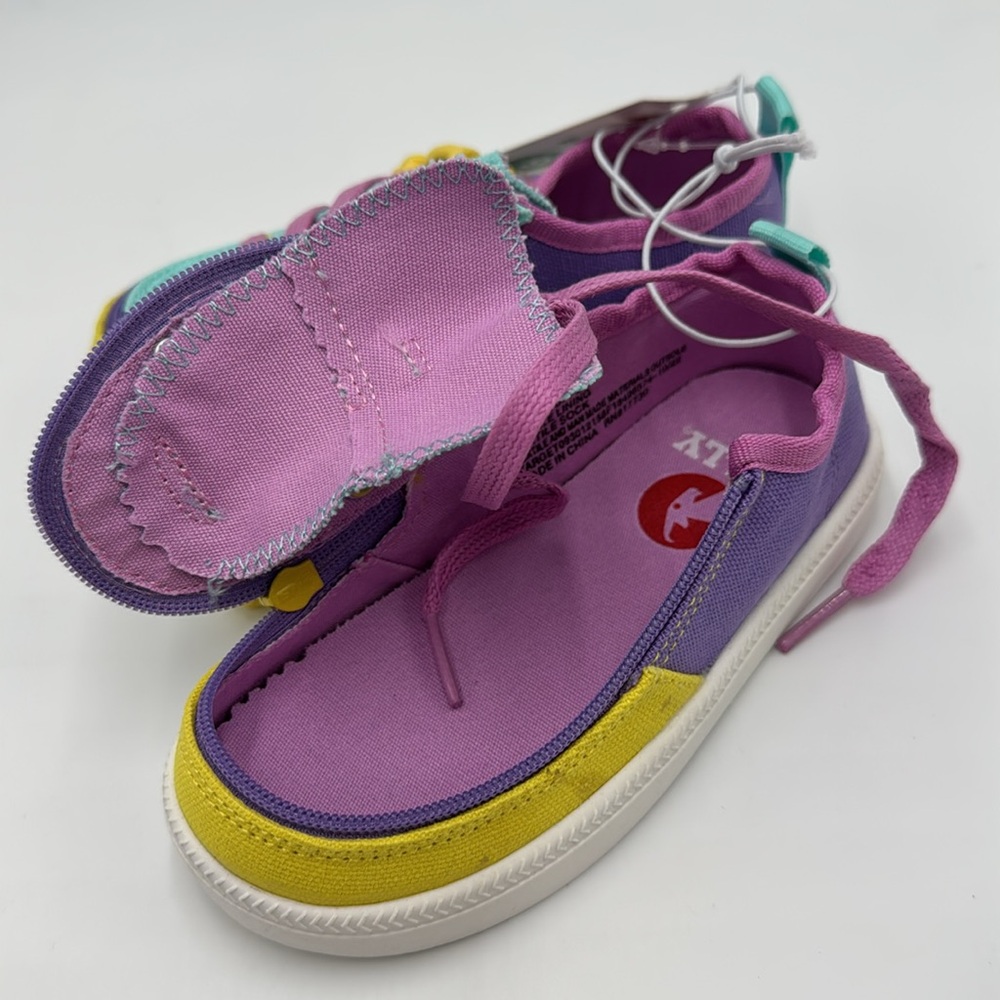 NWT BILLY Footwear Harbor Essential Low Top Purple/Green Toddler Girls Size 9 - Picture 7 of 11
